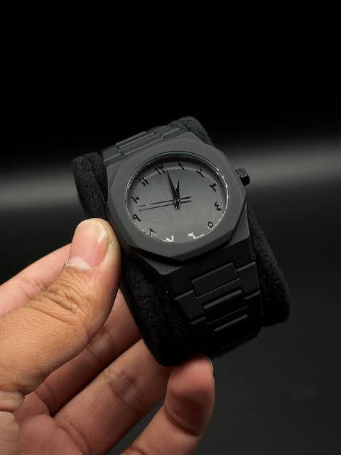 Arabic Black Aura Watch  Elegant & Lightweight
