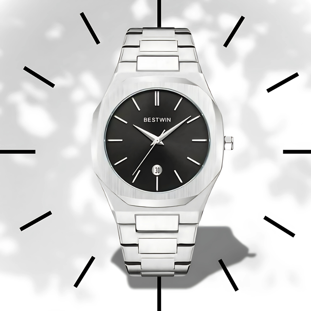 BESTWIN ORIGINAL MEN'S WATCH – PREMIUM QUARTZ WITH DATE & BUTTERFLY LOCK