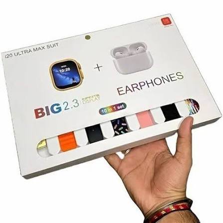 I20 Pro Max Suit Smart Watch, 49mm Protective case, Included Airpods Pro⌚