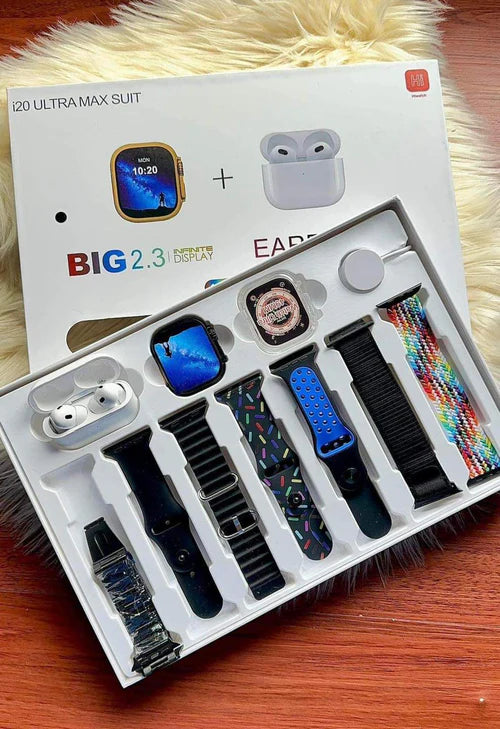 I20 Pro Max Suit Smart Watch, 49mm Protective case, Included Airpods Pro⌚