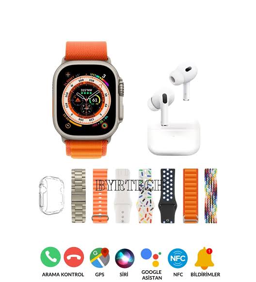 I20 Pro Max Suit Smart Watch, 49mm Protective case, Included Airpods Pro⌚